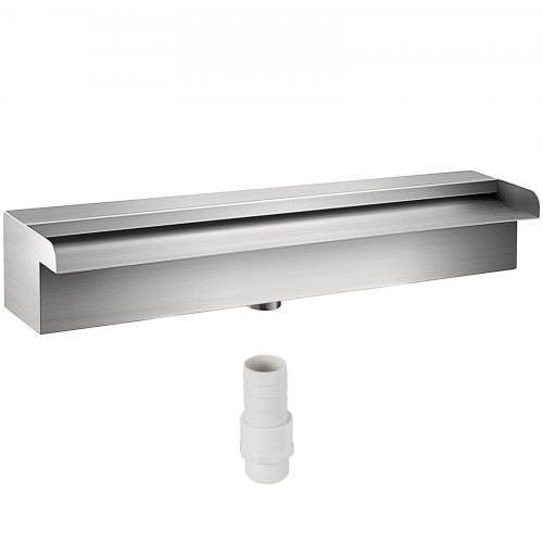 VEVOR Wasserfall-Poolbrunnen, 11,8 x 4,5 x 3,1 Zoll, rechteckiger Poolbrunnen aus rostfreiem Stahl, Schwimmteich, Wasserfall-Klingenkaskade