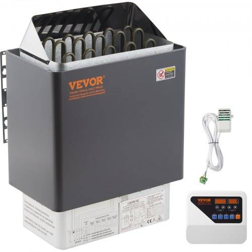 VEVOR Saunaofen 9 KW, Sauna Elektroherd 380 V - 415 V, Edelstahlsaunaofen 20 kg Saunasteine, Elektrischer Saunaofen 2 Modi (Temperatur, Zeit), mit