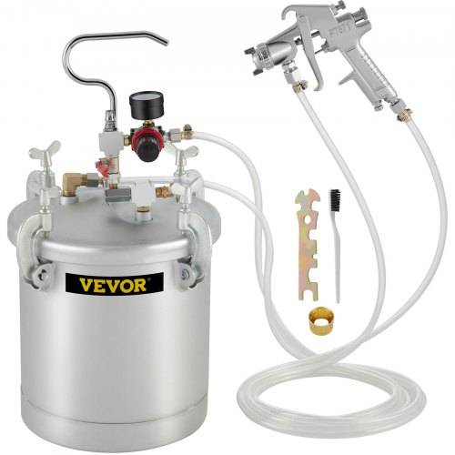 VEVOR 10 LFarbspritzpistole, 30 PSI Farbbehälter, Farbsprühsystem Lackhalter zum Auftragen von Wasserfarbe, Flecken, Lack, Lacken, feine Oberfläche