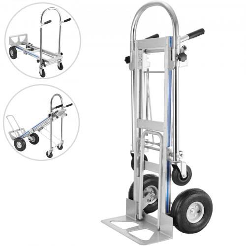 VEVOR Sackkarre 3-in-1-Aluminium-Klappsack-LKW-Handtrolley-Wagen Auto strapazierfähig faltbar