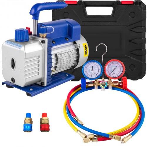 VEVOR Vakuumpumpe 220 V 50 Hz Unterdruckpumpe Vakuumgeräte Pumpe 1720 U Refrigerant Vacuum Pump