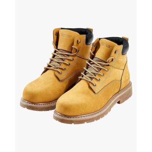 VEVOR Arbeitsstiefel mit Stahlkappe, US-Grö_e 10,5, Arbeitsschuhe für Herren, Sicherheitsschuhe, leichte und atmungsaktive Gummisohle für Herrensti