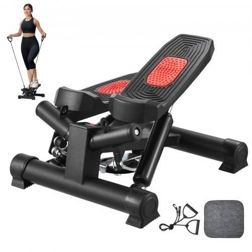 VEVOR Treppenstepper Mini-Stepper Training, hydraulischer Fitness-Twist-Stepper mit Widerstandsbändern, Ganzkörper-Workout-Cardiogerät, Treppenstei