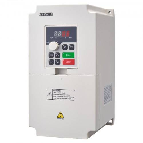 VEVOR Frequenzumrichter 7,5PS, 5,5kW, 25A, 1-/3-Phasen AC 220V Eingang auf 3-Phasen AC 0_220V Ausgang Frequenzumwandler, 50/60Hz Eingang, 0_2000Hz