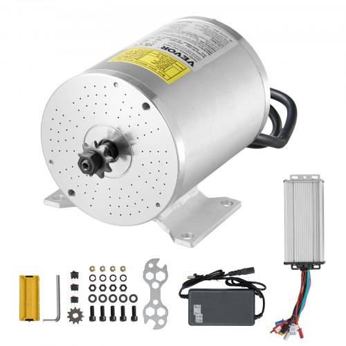 VEVOR 1800 W elektrischer bürstenloser Gleichstrommotor-Bausatz _ 48 V 4500 U/min Motor, Elektromotor mit verbessertem Drehzahlregler, Ideal für Go