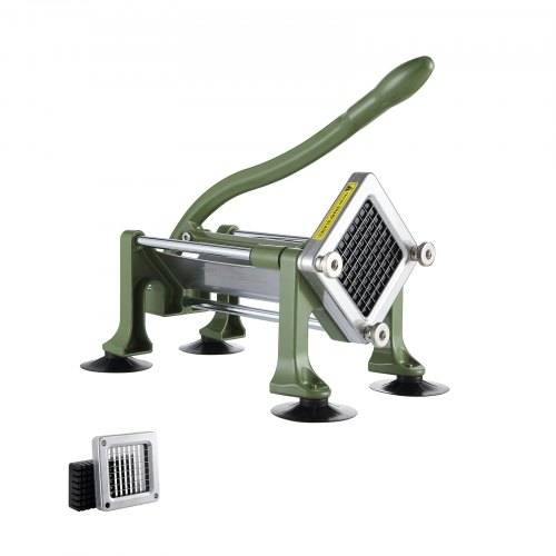 VEVOR Pommes-Frites-Schneider Kartoffelschneider mit 3/8-Zoll-Klinge aus Edelstahl, manueller Kartoffelschneider und Zerkleinerer mit Saugnäpfen