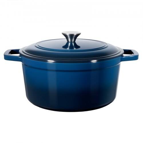 VEVOR Schmortopf aus emailliertem Gusseisen, 5,68 L Dutch Oven zum Backen von Sauerteigbrot, robuster Kochtopf mit Deckel & 2 Griffen, geeignet bis