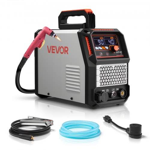 VEVOR Plasmaschneider, 65A, Pilotlichtbogen-Plasmaschneidgerät ohne Hochfrequenz _ mit 2T/4T-Funktion & einstellbarer PT-Zeit, Digitalanzeige