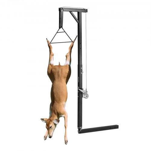VEVOR Game Hoist mit Seilwinde & Gambrel, 136 kg Tragkraft, LKW-Wildhebezeug mit 5,08 cm Empfänger, 360-Grad-Schwenkschaft & einstellbarer Höhe, zum