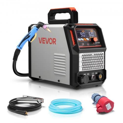 VEVOR Plasmaschneider, 60 A Pilotlichtbogen-Plasmaschneidmaschine, IGBT-Wechselrichter mit Digitalanzeige _ mit 2T/4T-Funktion & einstellbarer