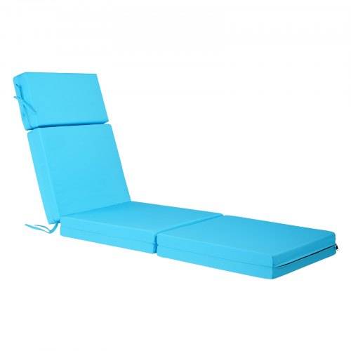 VEVOR Deckchair Auflagen, 1830x533x98 mm, Liegenauflagen für den Au_enbereich, wasserabweisend & farbecht, Sonnenliegen-Kissen mit Bändern, dicke Te