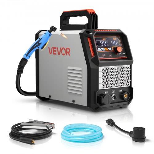 VEVOR Plasmaschneider, 50A Plasmaschneidgerät, Digitalanzeige IGBT Inverter-Schneidemaschine mit 2T/4T-Funktion & einstellbarer PA/PT-Zeit, Ideal fü
