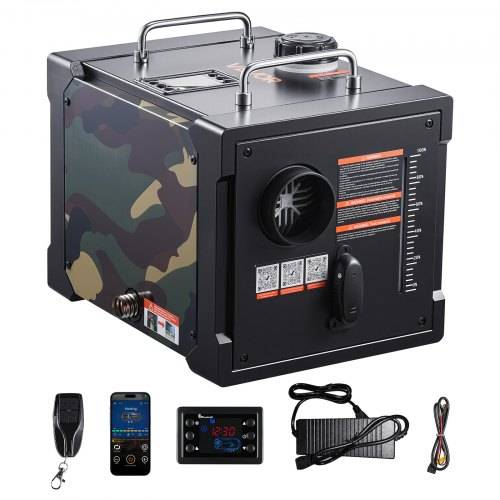 VEVOR Dieselheizung Lufterhitzer 8 kW, DC 12 V/24 V, tragbarer All in One Standheizung mit Bluetooth-Steuerung & Fernbedienung & LCD-Bildschirm,