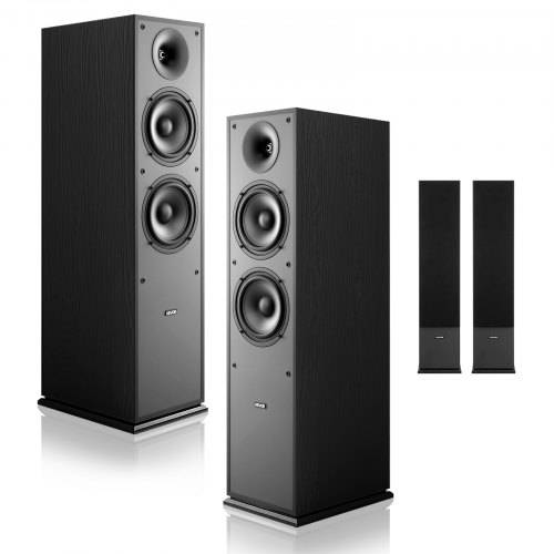 VEVOR Standlautsprecher Paar, 2-Wege, mit 2,54 cm Hochtöner, zwei 16,51 cm Tieftönern, 400 W Spitzenleistung, 65 Hz_20 kHz Frequenzgang, robustes MD