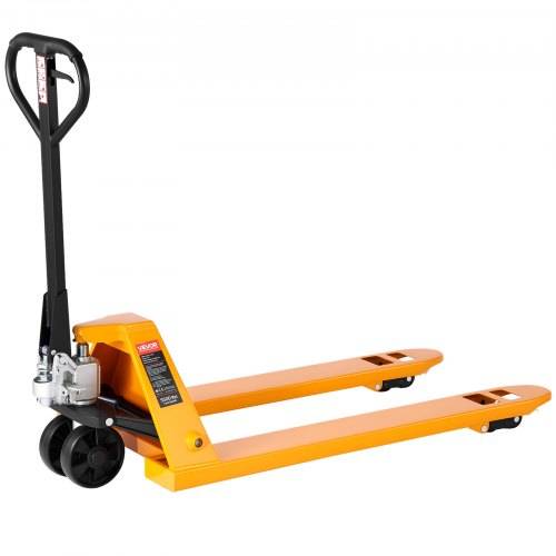 VEVOR Palettenwagen, 2,5 T Tragkraft, Handhubwagen mit 1220 x 685 mm Gabeln, Palettenwagen mit 8,5_18 cm Gabelhubhöhe, Palettenhubwagen für Fabriken