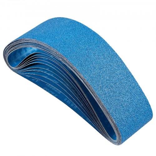 VEVOR Schleifbänder, 100x915mm, 10 Stk. (je 2 mit 40/60/80/120/240 Körnungen), aus Siliziumkarbid, Bandschleifpapier Bandschleifer, für Metallbearb