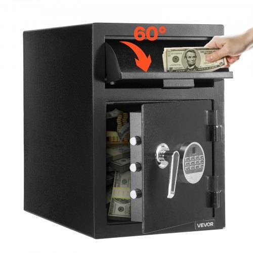 VEVOR Einwurftresor Falltresor 1,2 Kubikfu_ Fallsafe mit gro_er Einwurfschlitz an der Vorderseite, Drop Schranktresor mit digitalem Tastenfeld &
