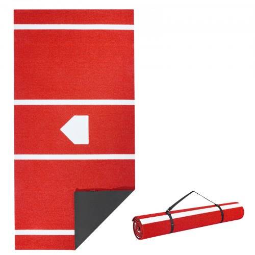 VEVOR Baseball-Schlagmatte Trainingsmatte (366 x 183 cm) Trainingspad Schlagkäfigmatte, Baseballmatte mit Home Plate & Anti-Fade-Rasen, tragbare Tra