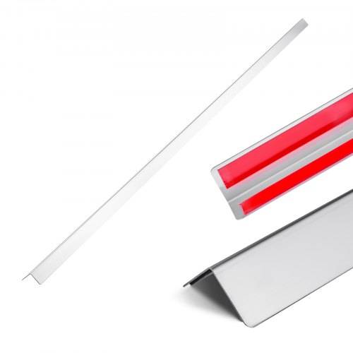 VEVOR Kantenschutz für Wand, 38 x 38 x 2436 mm, 10er-Pack Winkelprofil, Eckenschutz aus Edelstahl, Wandschutz, mit 3M Klebeband
