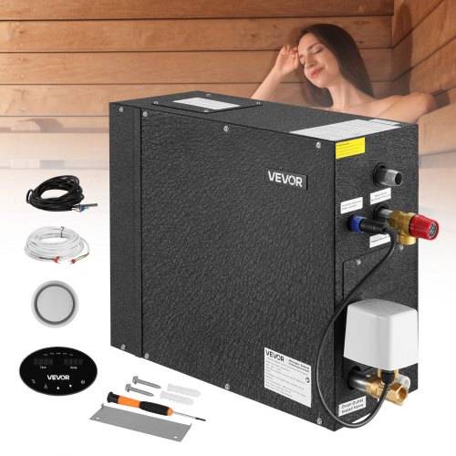 VEVOR Dampfgenerator, 7,5 kW Dampferzeuger, Dampfduschsystem mit Steuerung für Sauna, Bad, Spa, kommerzielles automatisches Ablaufset mit