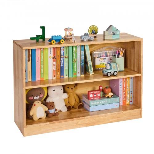 VEVOR Kinderregal Bücherregal (90 cm lang), Spielzeugschrank 2-stufig, Aufbewahrungsschrank für Spielzeug, Spielzeugregal für Schlafzimmer Kinderzi
