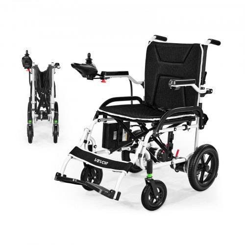 VEVOR Rollstuhl Elektrisch Faltbar, 19 km Reichweite, medizinischer Roller bis 100 kg Tragkraft, Elektrorollstuhl mit 30,5 cm Reifen, für Senioren
