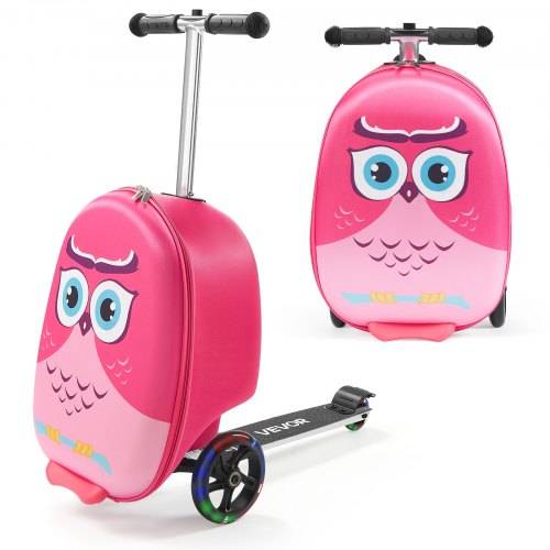 VEVOR Scooter Koffer, 20 L Fassungsvermögen, Reisekoffer mit Flash-PU-Rädern, TPR-Anti-Rutsch-Griff, max. Gewichtskapazität 50 kg, Kinderkoffer Han