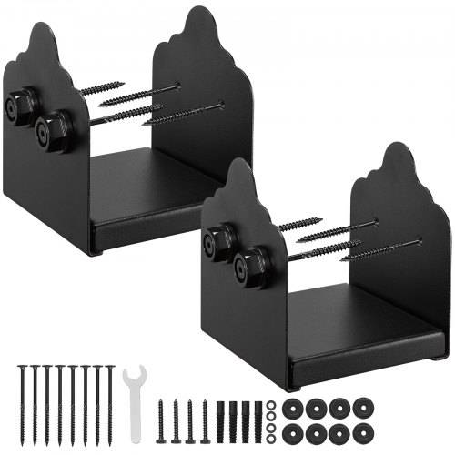 VEVOR Pfostenträger, 2 Stück, Innenma_ 150x141 mm kompatibel mit 152,4x139,7/139,7x139,7/147,3x139,7mm Pfosten, Aufschraubhülse für Pavillon-Terra