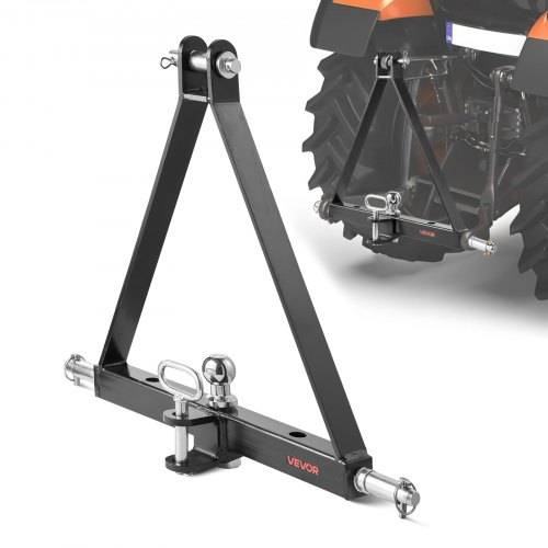 VEVOR 3-Punkt-Anhängerkupplung mit 5,08 cm Empfänger, 3-Punktaufnahme, 2721 kg, Traktor-Anhängerkupplungsadapter, kompatibel mit Kubota, Mahindra