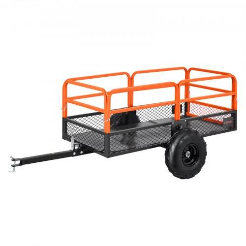 VEVOR Kippanhänger, 725,75 kg, ATV-UTV-Anhänger aus Stahl zum Hinterherziehen, Kipper mit abnehmbarer Rückwand, Gartenanhänger zum Hinterherziehen