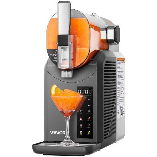 VEVOR Slush-Maschine für Zuhause 2 L, kein Eis nötig, mit Selbstreinigung, 200 W Frozen Drink Maker aus Edelstahl 304, 6 voreingestellte Programme