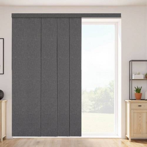 VEVOR Flächenvorhänge, ausziehbare Schiene von 116 cm bis 218 cm (B), zuschneidbare Flächenvorhänge bis 243 cm (H), Verdunkelungs-Schiebegardinen