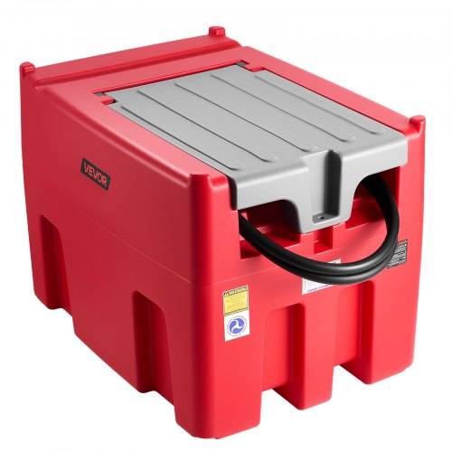 VEVOR Tragbarer Diesel-& Benzintank, 440 L, 45 L/min Durchflussrate, Dieselkraftstofftank mit 12 V Transferpumpe, 4 m Schlauch, automatische