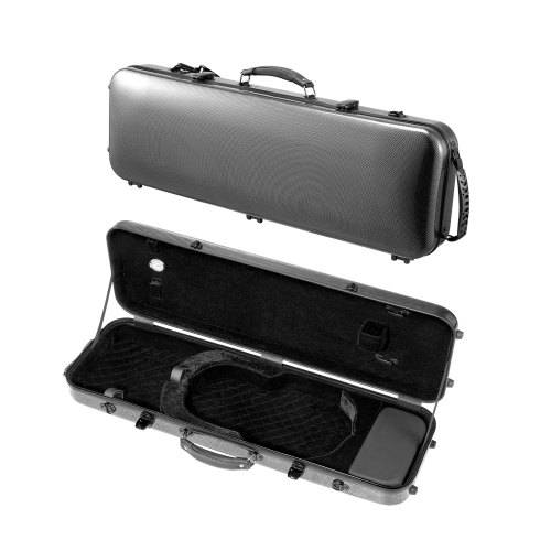 VEVOR 4/4 Violinenkoffer in voller Grö_e, eingebautes Hygrometer, Geigenkoffer; Reisetragetasche, mit Plüschfutter, Schultergurten, kratzfest, profe