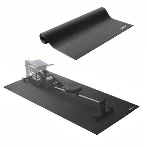VEVOR Laufbandmatte für Teppichboden Bodenschutzmatte (915 x 1820 mm) für Sportgeräte 6 mm dick, Trainingsgerätematte für Laufbänder Ellipsentra