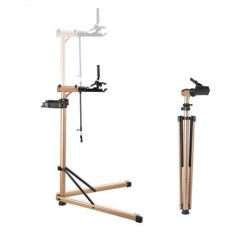 VEVOR Fahrradreparaturständer Fahrradmontageständer (49,9 kg belastbar) mit 1025_1510 mm einstellbarer Höhe & gro_er Werkzeugablage, faltbarer Wart