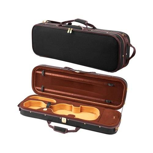 VEVOR 4/4 Violinenkoffer in voller Grö_e, eingebautes Hygrometer, Geigenkoffer, Reisetragetasche, mit Weichfutter, Schultergurten, kratzfest