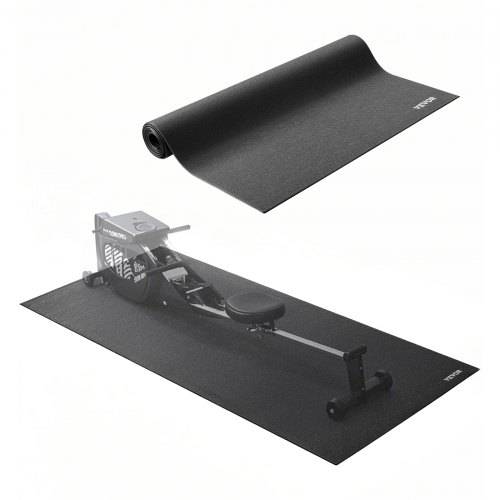 VEVOR Laufbandmatte für Teppichboden Bodenschutzmatte (760 x 1820 mm) für Sportgeräte 6 mm dick, Trainingsgerätematte für Laufbänder Heimtrainer