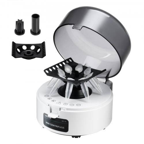 VEVOR Mini-Zentrifugenmaschine 3013 xg RCF elektrische Laborzentrifugenmaschine mit 2 in 1 Rotor für 0,2/1,5/2 ml Röhrchenkapazität, feste Drehzahl