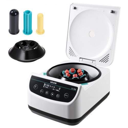 VEVOR Zentrifugenmaschine 100-2100 xg RCF elektrische Laborzentrifugenmaschine mit 1 Rotor für 2/5/10/15/50 ml Röhrchenkapazität, einstellbar 500-4