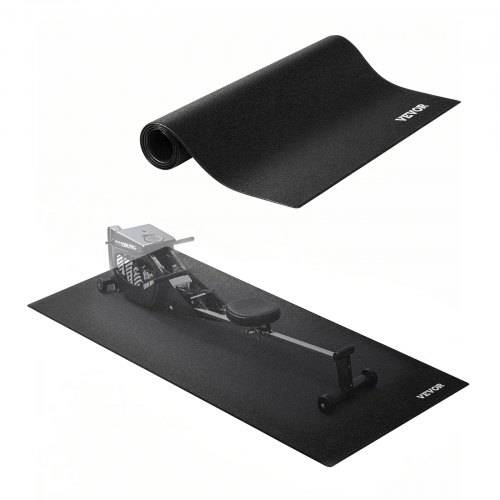 VEVOR Laufbandmatte für Teppichboden Bodenschutzmatte (60 x 130 cm) für Sportgeräte 4 mm dick, Trainingsgerätematte für Laufbänder Walking-Pad E