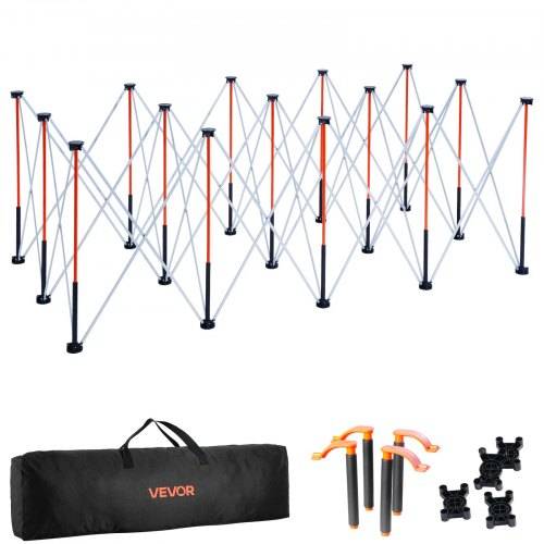 VEVOR tragbarer klappbarer Montageständer (2467 x 1266 x 865 mm), zusammenfaltbare Werkbank Werkbankständer mit 2724 kg Tragkraft & Aufbewahrungstas