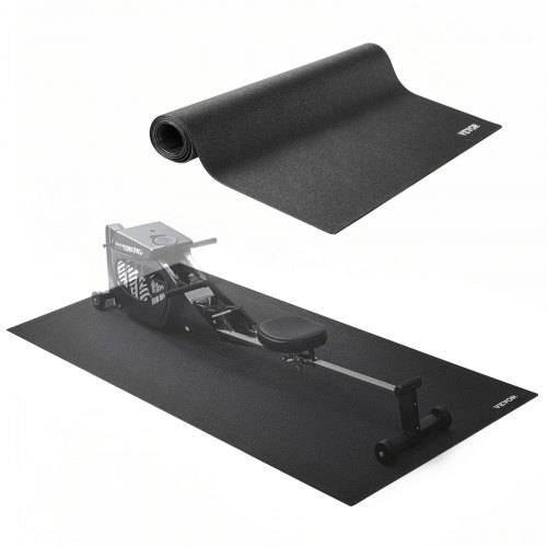 VEVOR Laufbandmatte für Teppichboden Bodenschutzmatte (90 x 200 cm) für Sportgeräte 4 mm dick, Trainingsgerätematte für Laufbänder Ellipsentrain