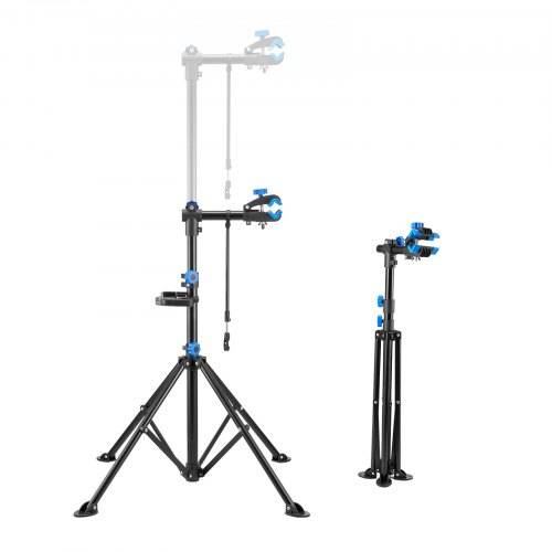 VEVOR Fahrradreparaturständer Fahrradmontageständer (29,9 kg belastbar) mit 835-1440 mm einstellbarer Höhe & magnetischer Werkzeugablage, faltbarer