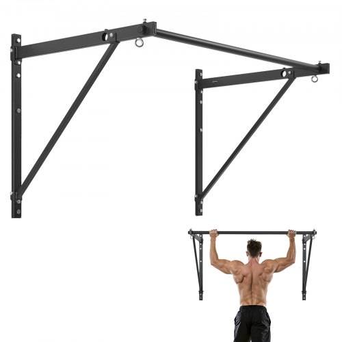VEVOR Klimmzugstange Pull up Bar zur Wandmontage, einstellbare Tiefe 559 / 762 mm von der Wand, Oberkörper-Trainingsstangen aus Stahl