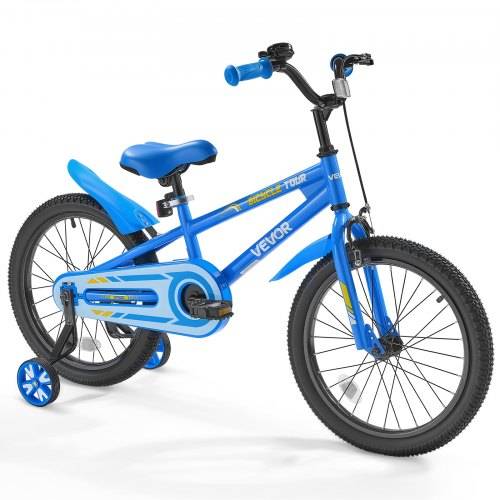 VEVOR Kinderfahrrad, 18 Zoll BMX-Stil-Fahrrad mit Stützrädern, empfohlene Kindergrö_e 110-140 cm, robust & einfach zu montieren, Kleinkinderfahrrad