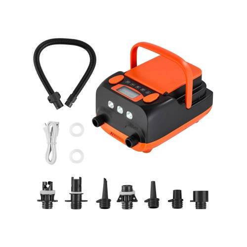 VEVOR Paddleboard Pumpe (20 PSI) mit USB-Ausgang, zweistufige elektrische SUP-Luftpumpe mit automatischer Abschaltung & LED Licht, Aufblasen
