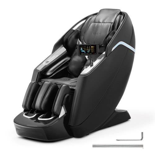 VEVOR Massagesessel Ganzkörpermassagesessel 0 Gravity mit SL-Schiene & Yoga-Stretch-Modus, Relaxsessel mit Heizung & elektrischem Pedal & 36 Airbags
