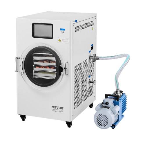VEVOR Gefriertrockner Gefriertrocknungsmaschine Trocknungsausrüstung (4_6 kg Kapazität) für Lebensmittel mit 4-lagigen Tabletts & einstellbarer Tem