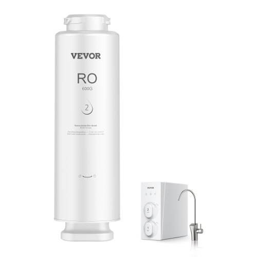 VEVOR Umkehrosmosesystem, 600 GPD 10-stufiger Umkehrosmose-Wasserfilterersatz, RO-Filterkartusche für 24 Monate, reduziert Blei und Chlor